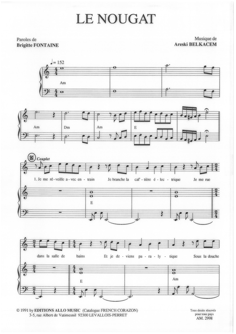 Le Nougat Piano, Vocal scores gallery preview page 2