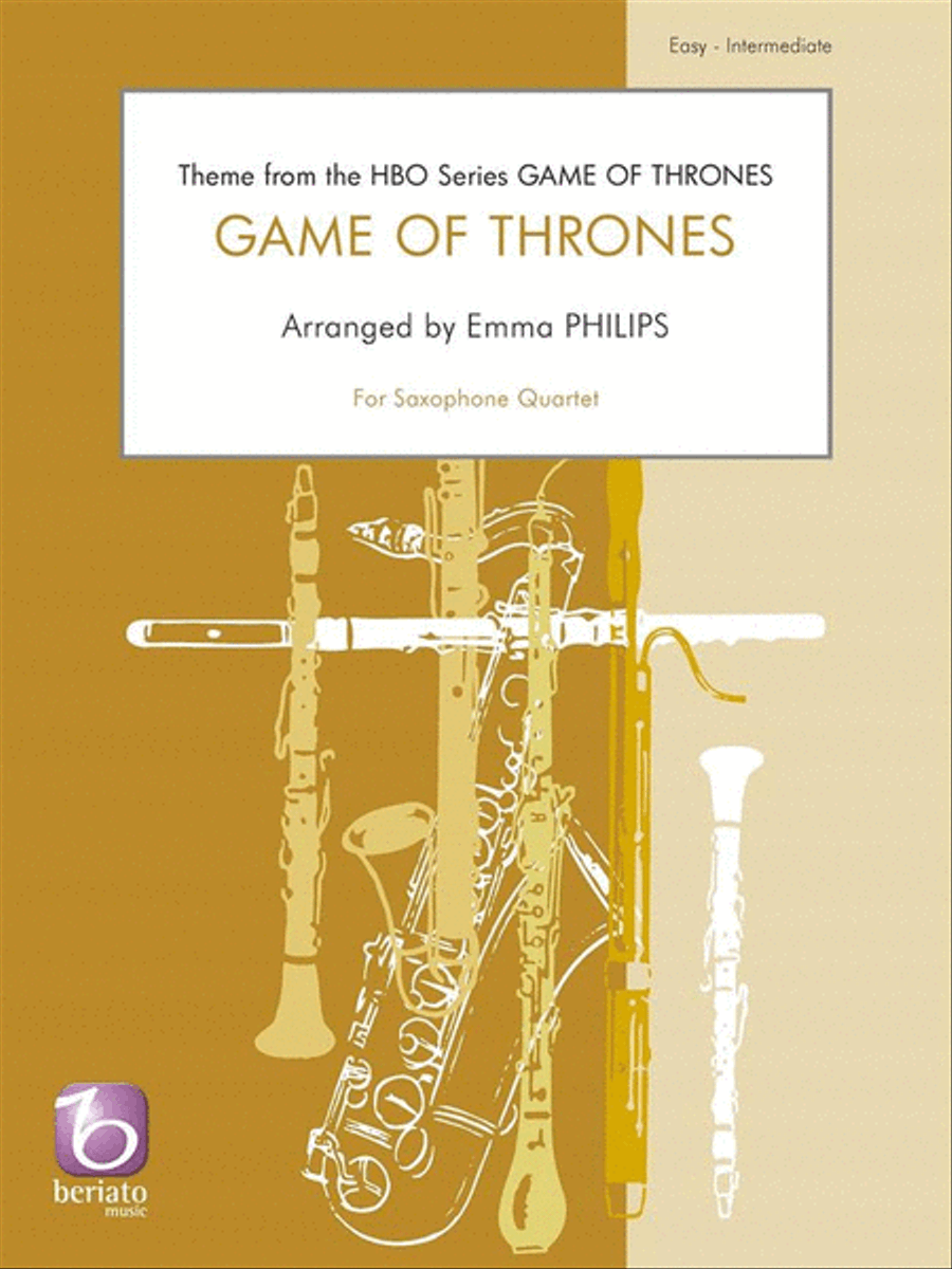 Game of Thrones Saxophone Quartet scores gallery preview page 1