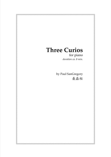 Three Curios (for solo piano) image number null