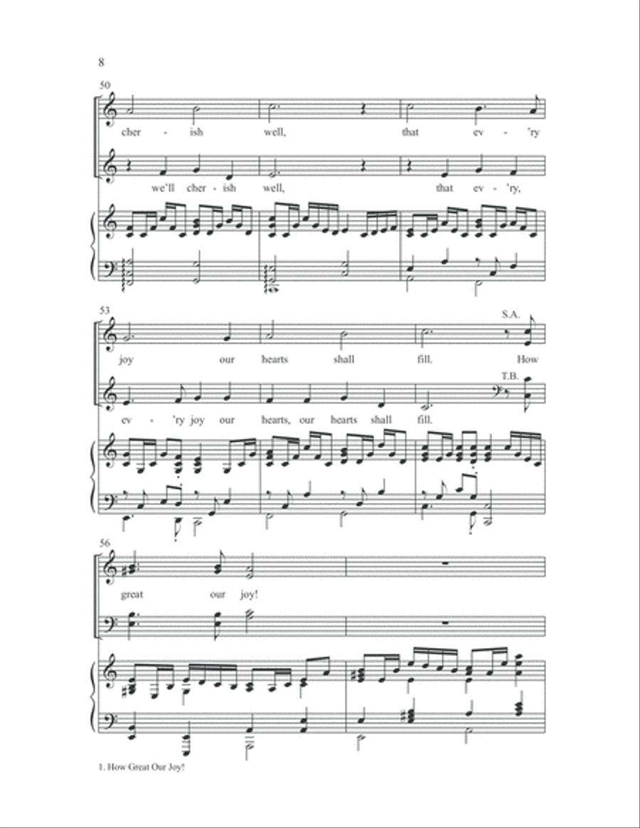 Joy Has Dawned 4-Part scores gallery preview page 14
