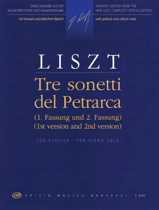 Book cover for Tre Sonetti di Petrarca from Années de pélerinage