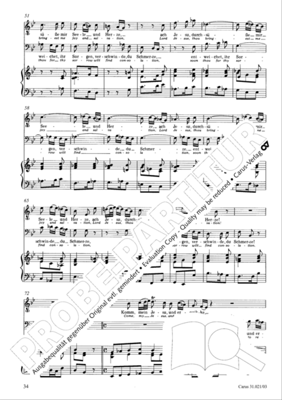 Lord my God, my heart and soul were sore distressed (Ich hatte viel Bekummernis) STB scores gallery preview page 35