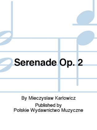 Book cover for Serenade Op. 2