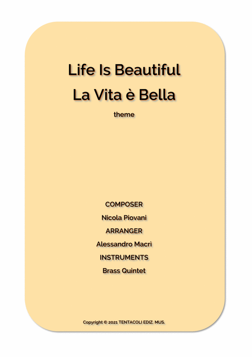 Life Is Beautiful "La Vita E Bella" image number null