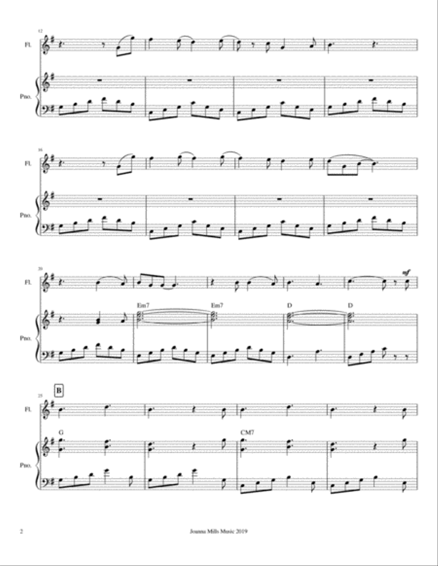 Autumn Days (Easy Flute & Piano Duet) Woodwind Duet scores gallery preview page 4