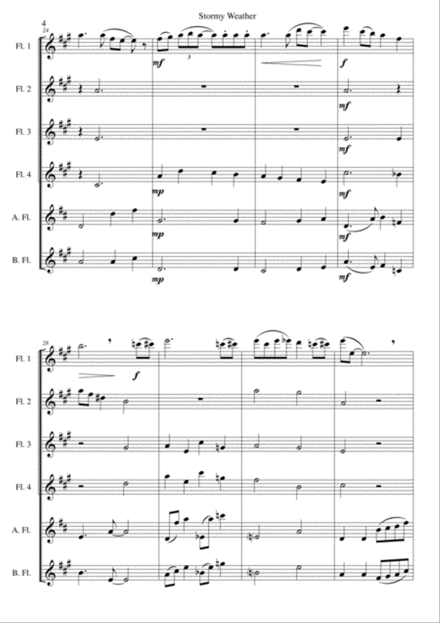 Stormy Weather Woodwind Ensemble scores gallery preview page 4
