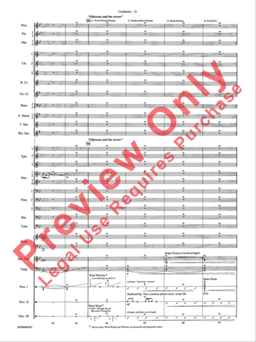 Ithaca (from The Odyssey (Symphony No. 2)) Concert Band scores gallery preview page 25