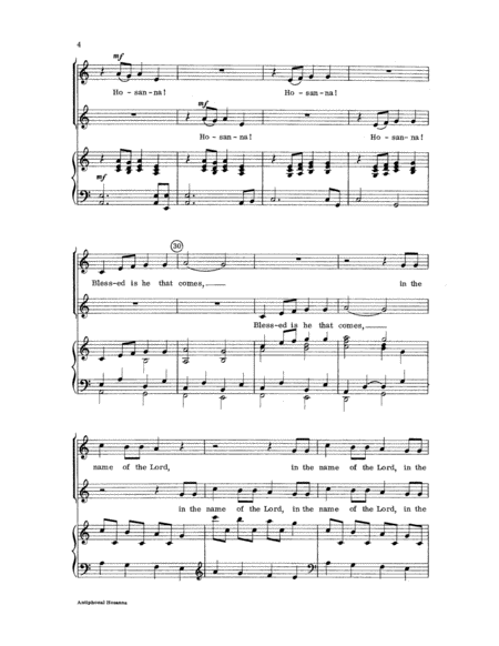 Antiphonal Hosanna