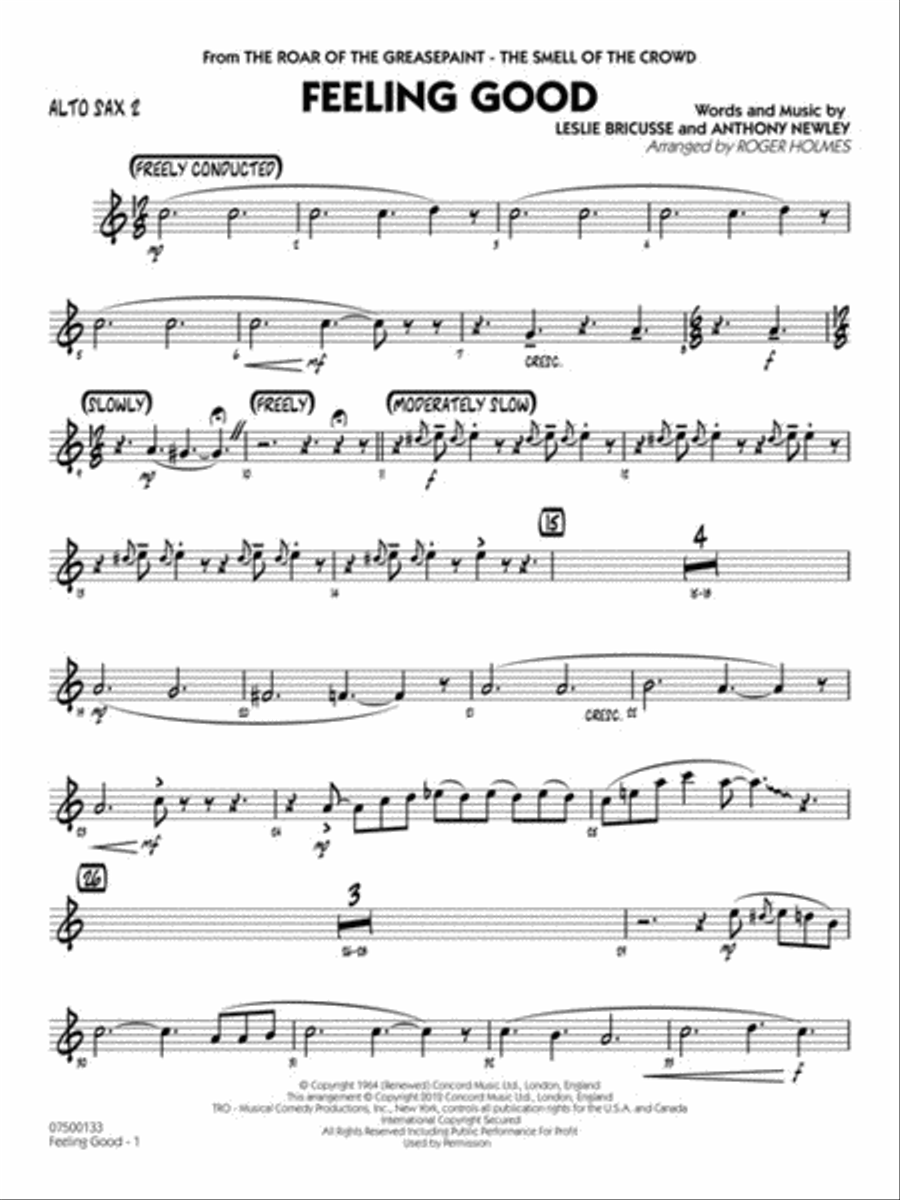 Feeling Good (Key: Cmi) Jazz Ensemble scores gallery preview page 5