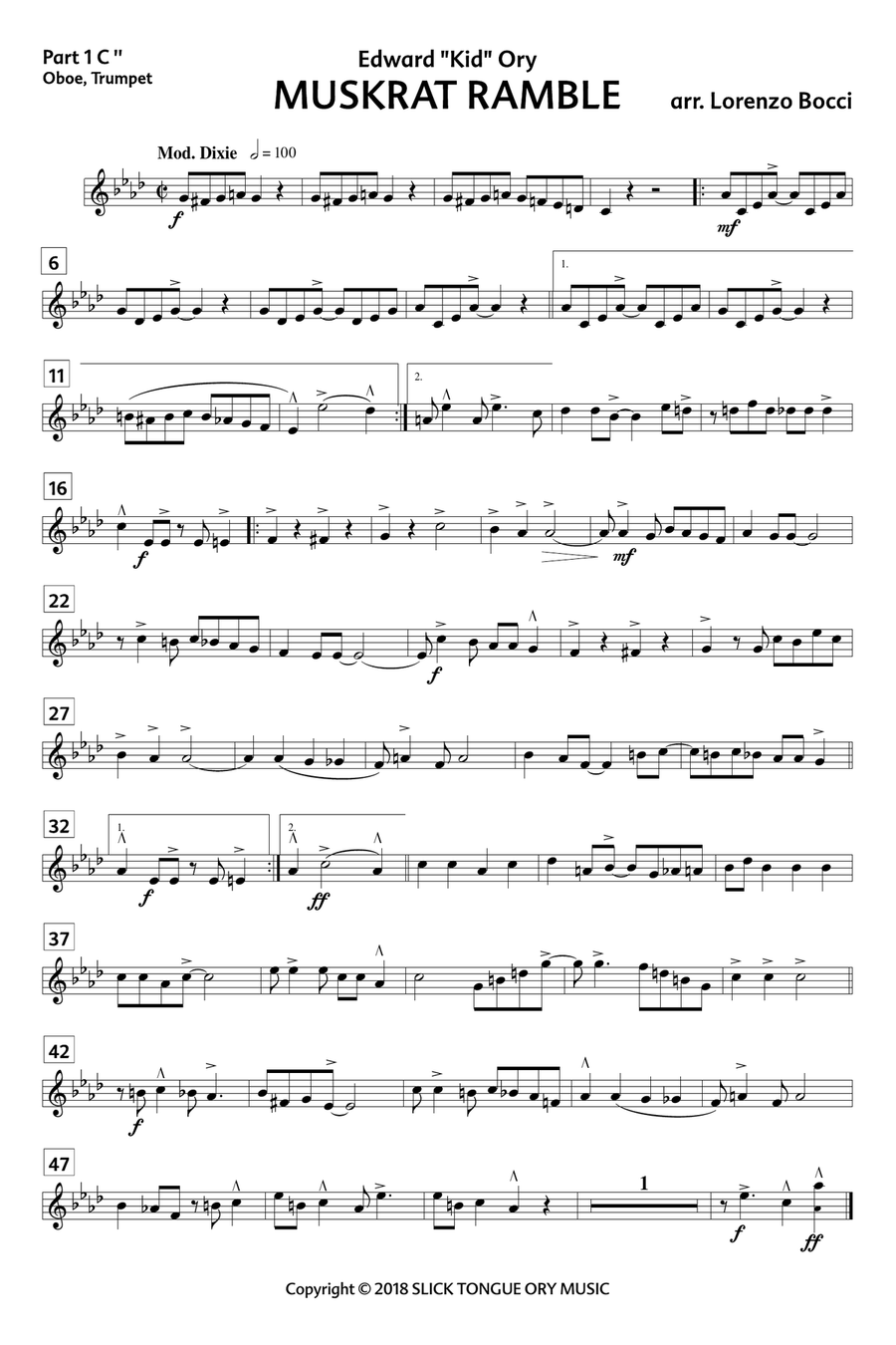 Muskrat Ramble (Instrumental) Concert Band scores gallery preview page 6