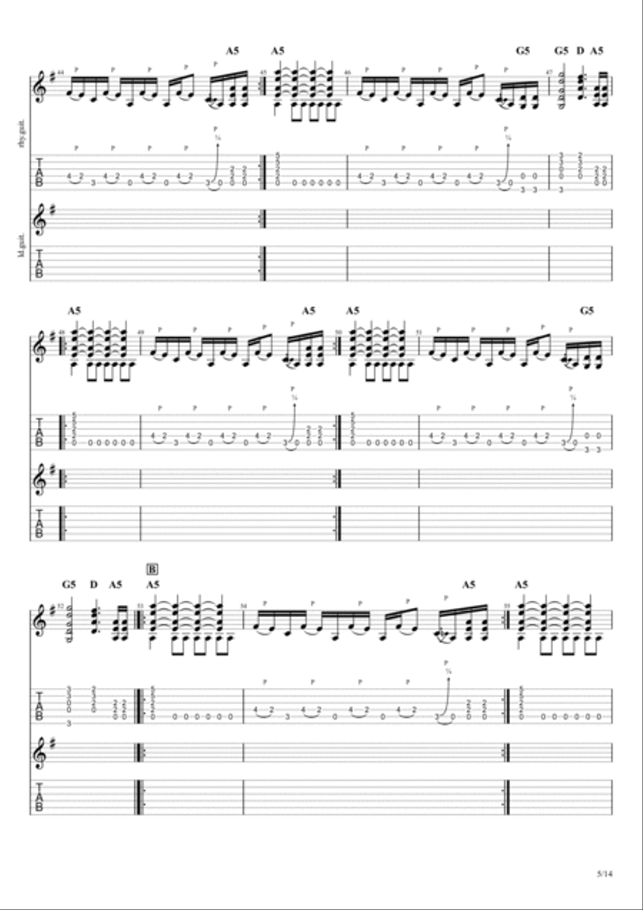 Finding My Way Electric Guitar scores gallery preview page 5