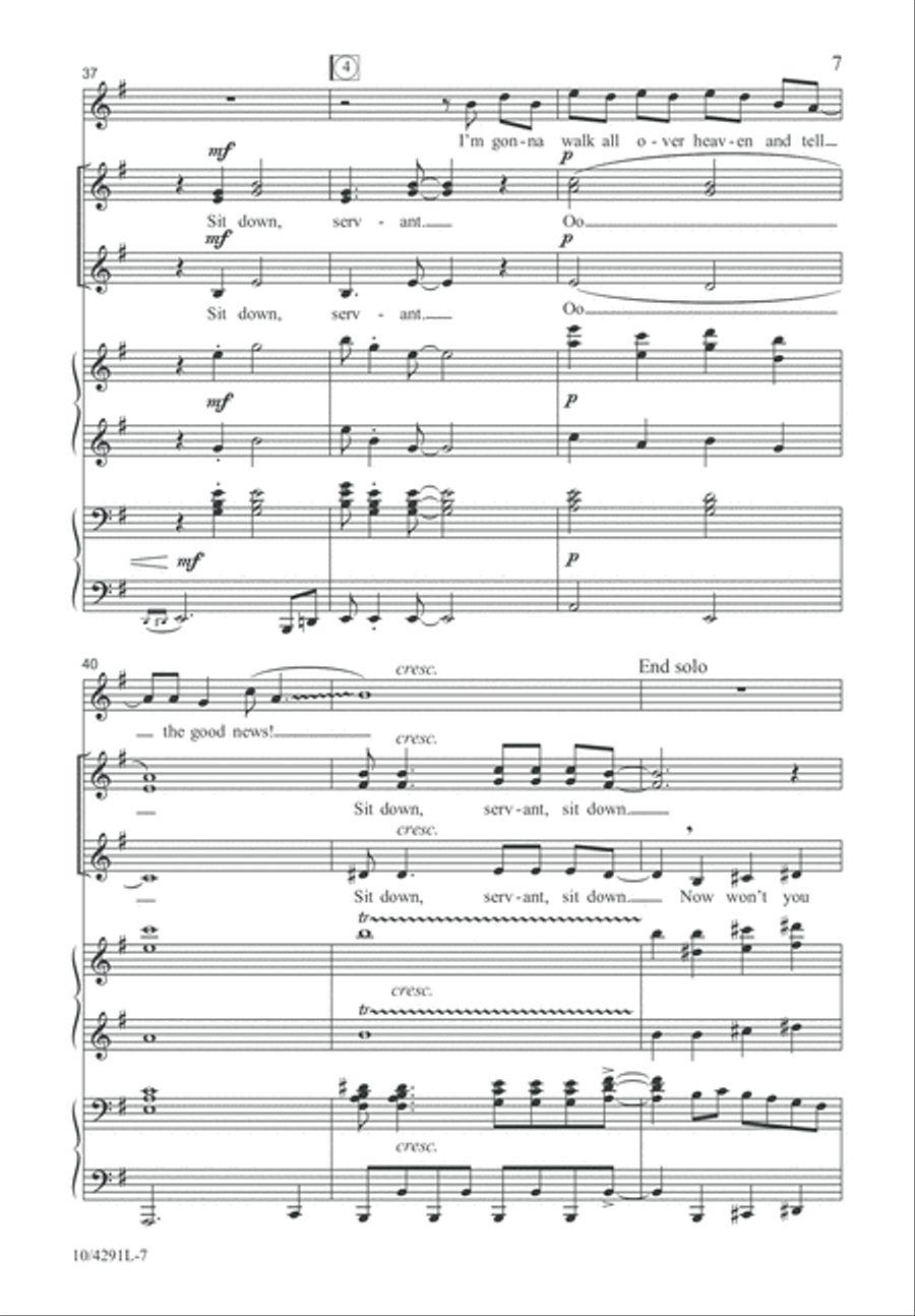 Sit Down, Servant SSA scores gallery preview page 7