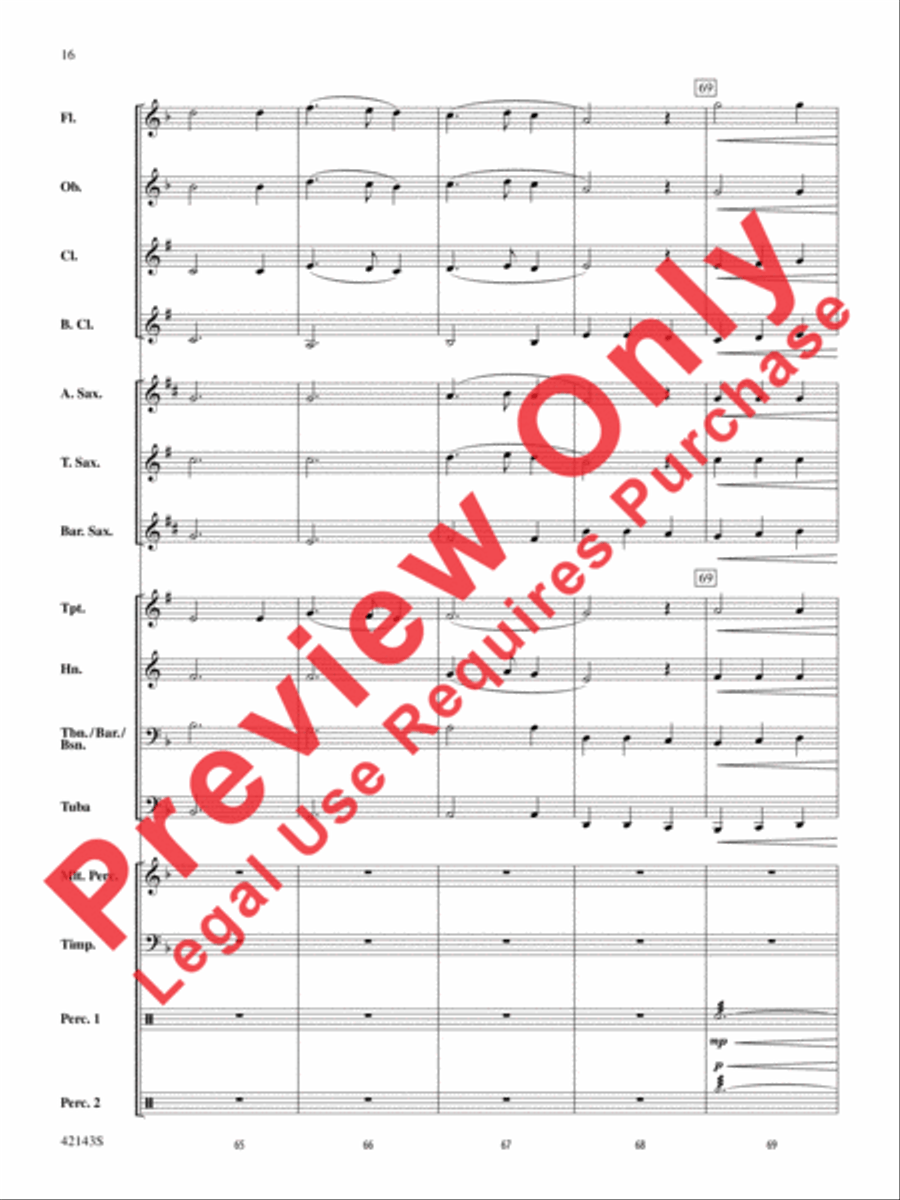 The Christmas Truce of 1914 Concert Band scores gallery preview page 16