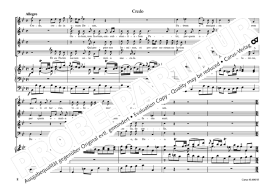 Missa brevis Sti. Joannis de Deo (Kleine Orgelsolomesse) 4-Part scores gallery preview page 9
