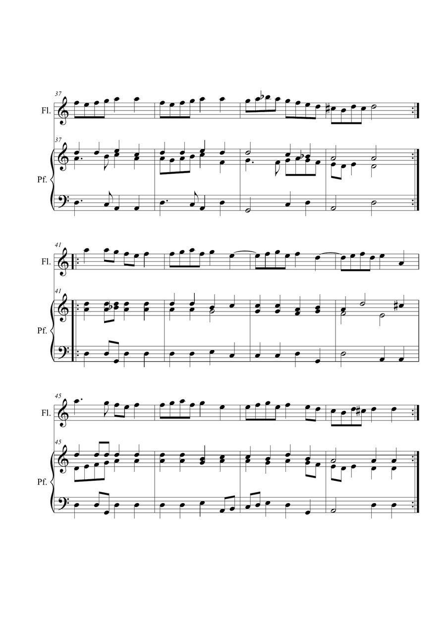 Schafertanz. Flute and piano duo Woodwind Duet scores gallery preview page 4