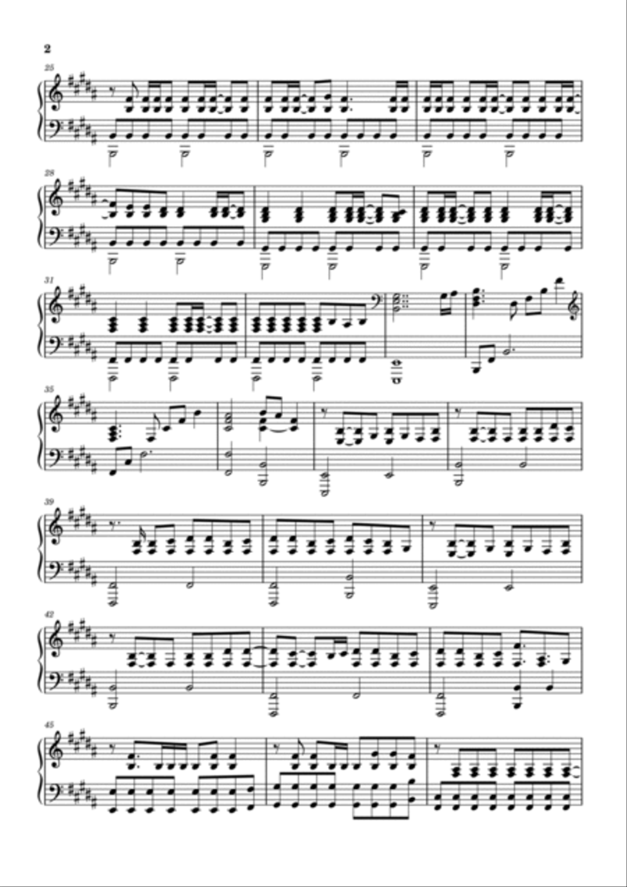 Shots Shots Piano Solo scores gallery preview page 2