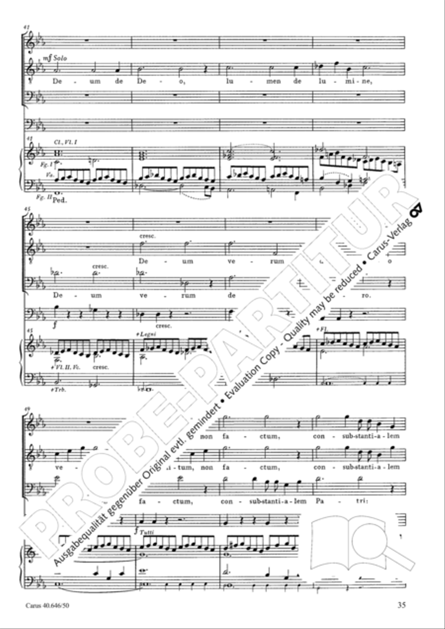 Mass in A major STB scores gallery preview page 37