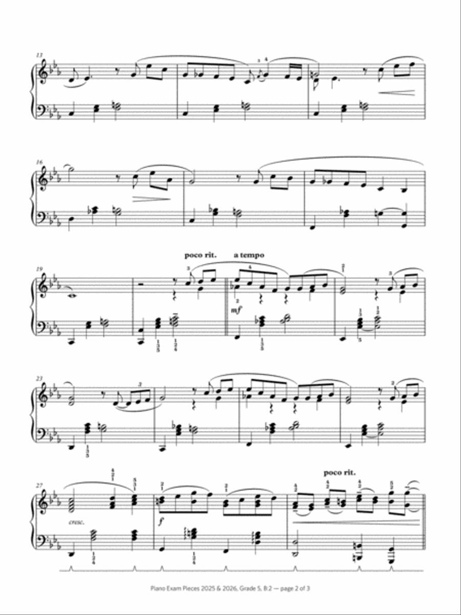 Foggy Blues (Grade 5, list B2, from the ABRSM Piano Syllabus 2025 & 2026) Piano Method scores gallery preview page 2