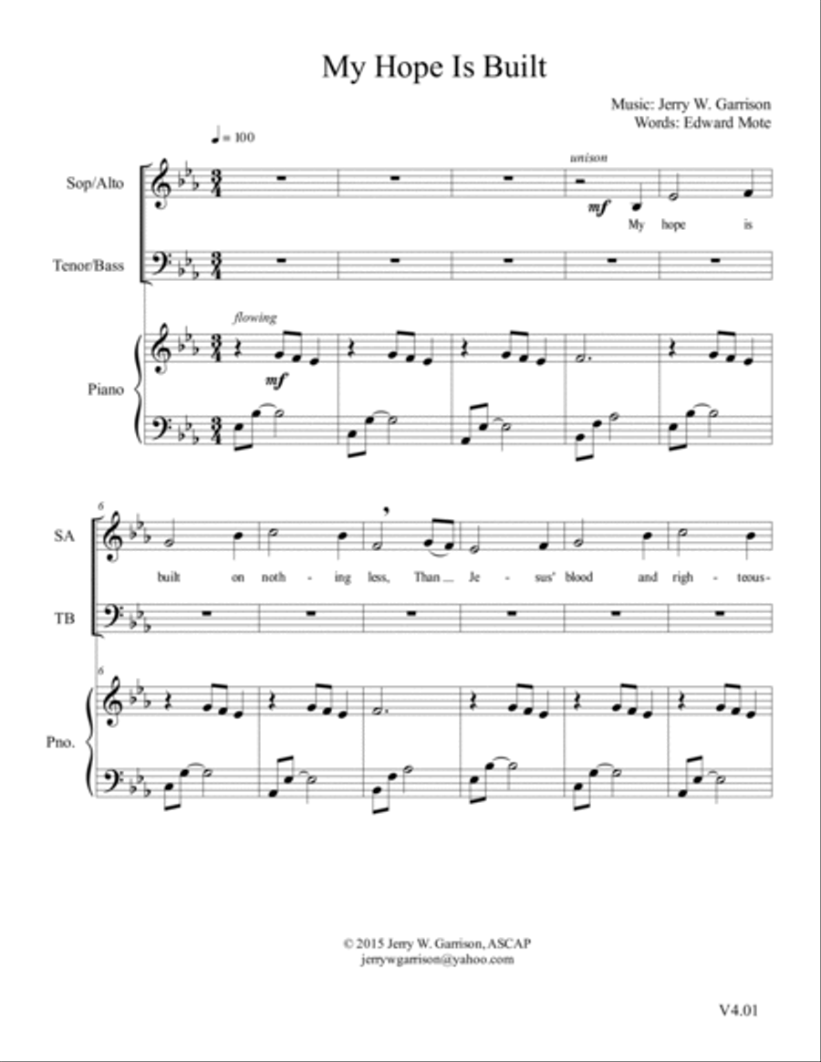 My Hope Is Built 4-Part scores gallery preview page 2