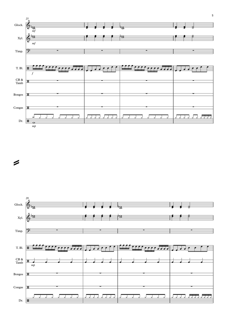 Rock Blocks Percussion Ensemble scores gallery preview page 5