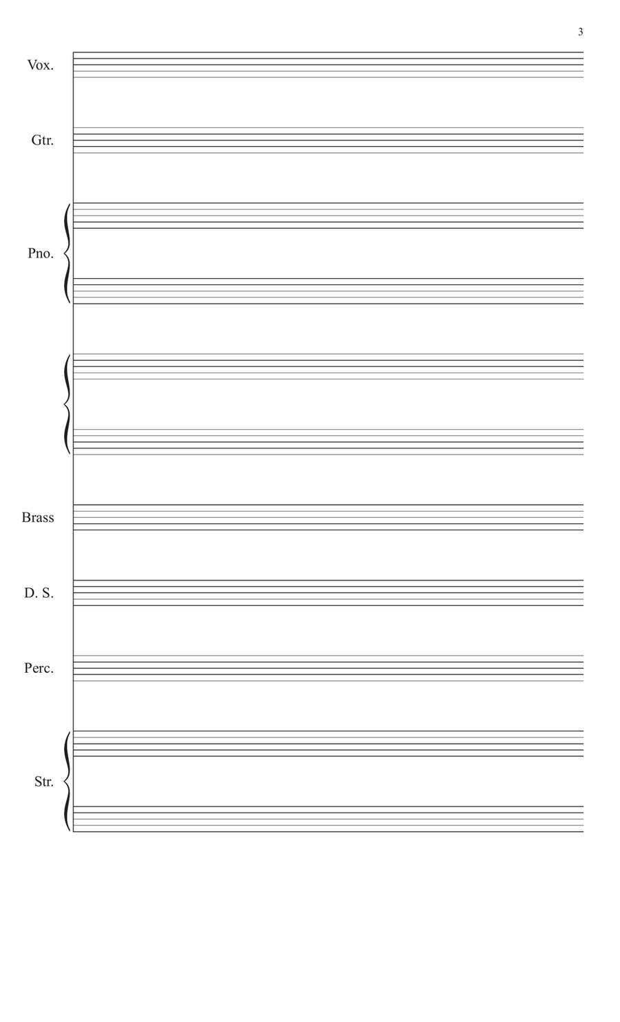 Modified Orchestral Template Manuscript Paper