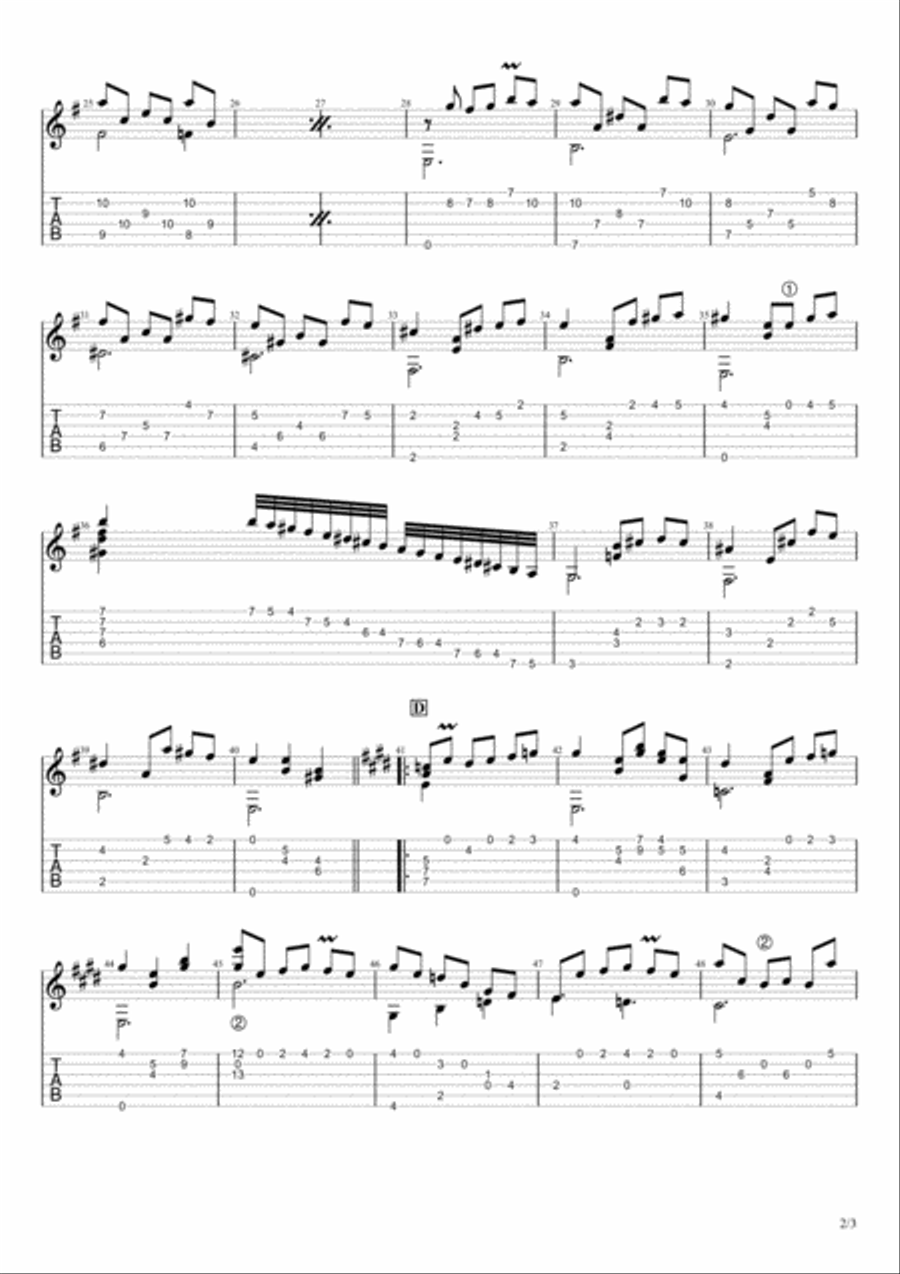 Viejo (tab) Viejo (tab) Guitar Tablature scores gallery preview page 2