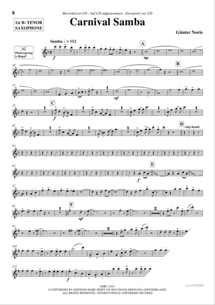 Play The 1st Tenor Sax With The Ballroom Dance Orchestra Vol. 2 Tenor Saxophone scores gallery preview page 9