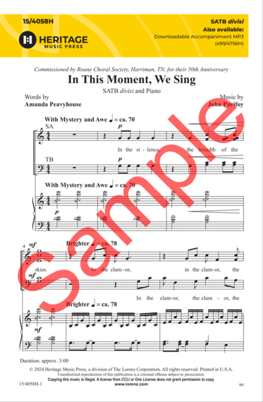 In This Moment, We Sing 4-Part scores gallery preview page 2