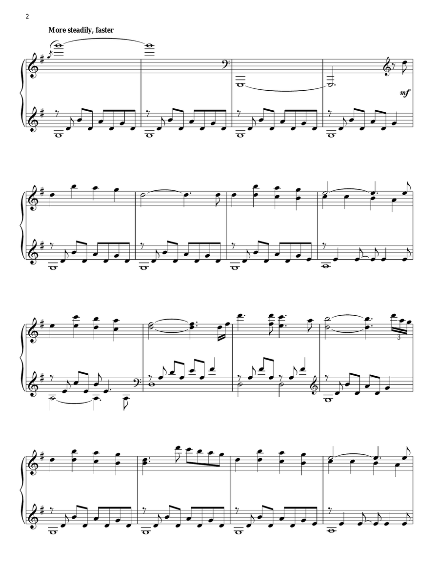 Jingle Bells Piano Solo scores gallery preview page 2