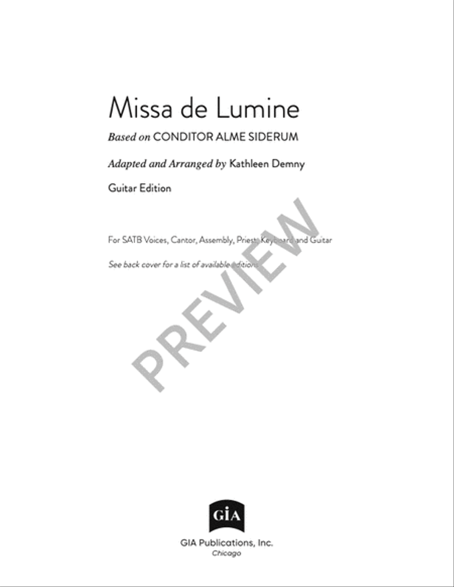 Missa de Lumine - Guitar edition Guitar scores gallery preview page 3