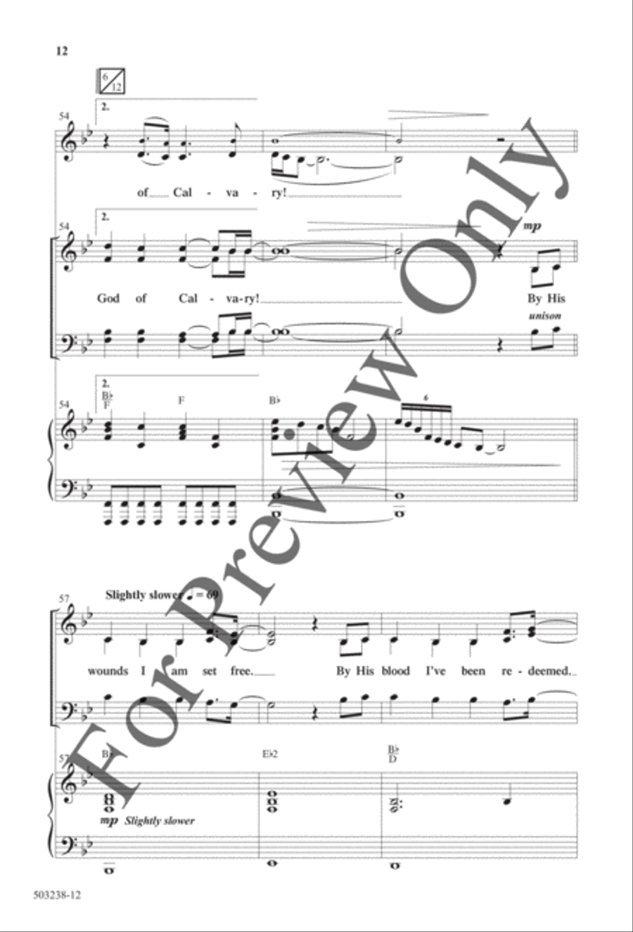 God of Calvary - Anthem 4-Part scores gallery preview page 11