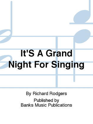 Book cover for It's A Grand Night For Singing