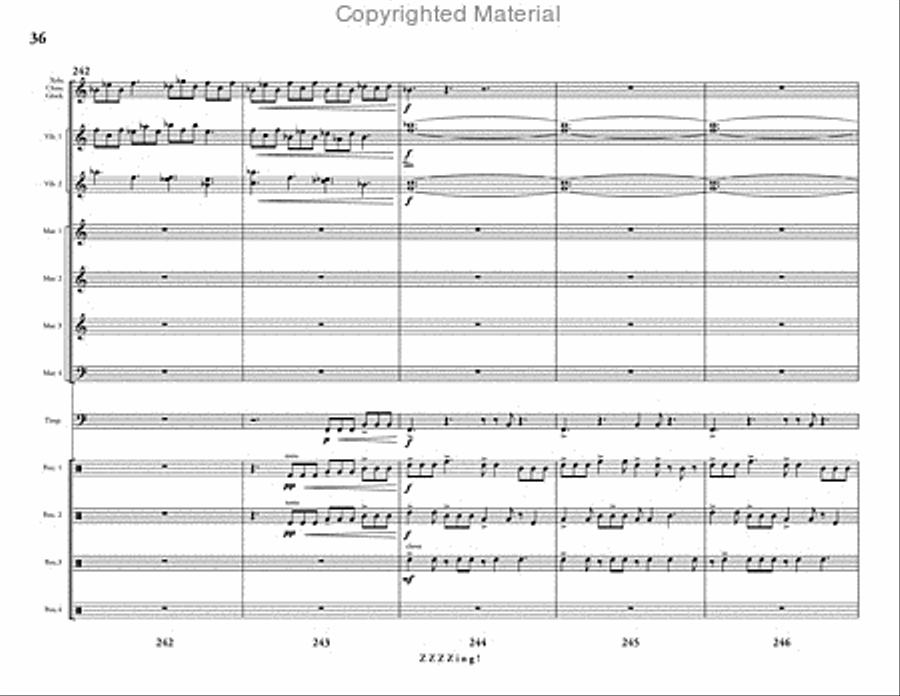 ZZZZing! ZZZZing! Percussion Ensemble scores gallery preview page 37