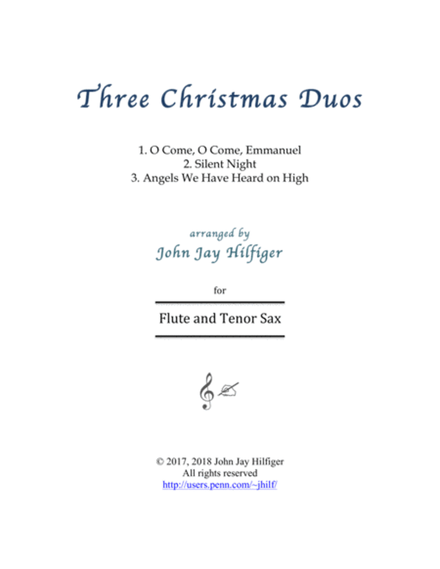 Three Christmas Duos for Flute and Tenor Sax image number null