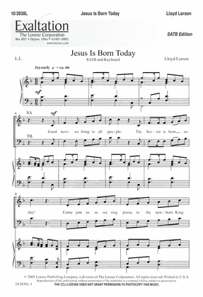 Book cover for Jesus is Born Today