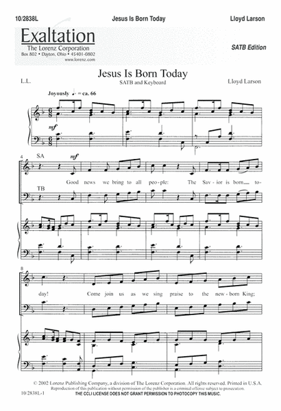 Jesus is Born Today