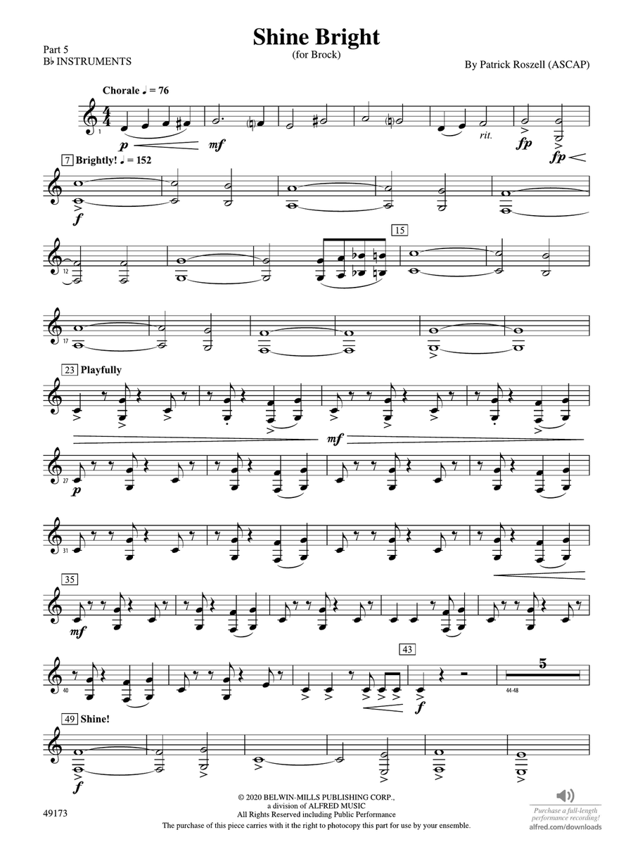 Shine Bright: Part 5 - B-flat Instruments