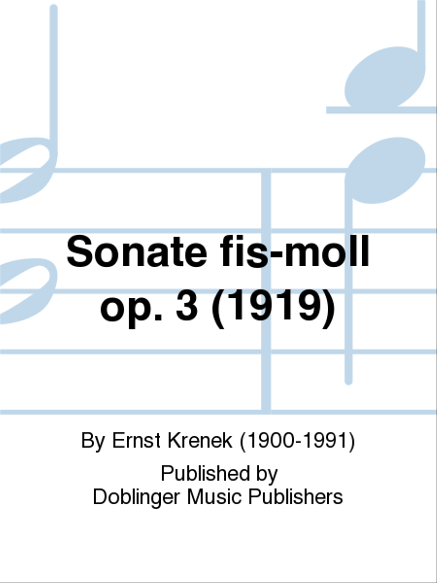 Sonate fis-moll op. 3 (1919) Violin Solo scores gallery preview page 1