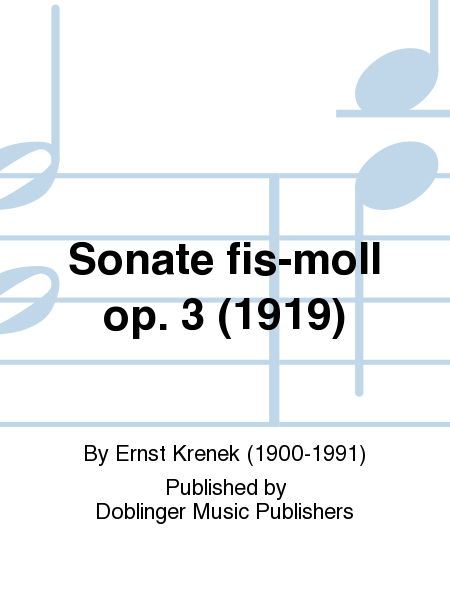 Sonate fis-moll op. 3 (1919)