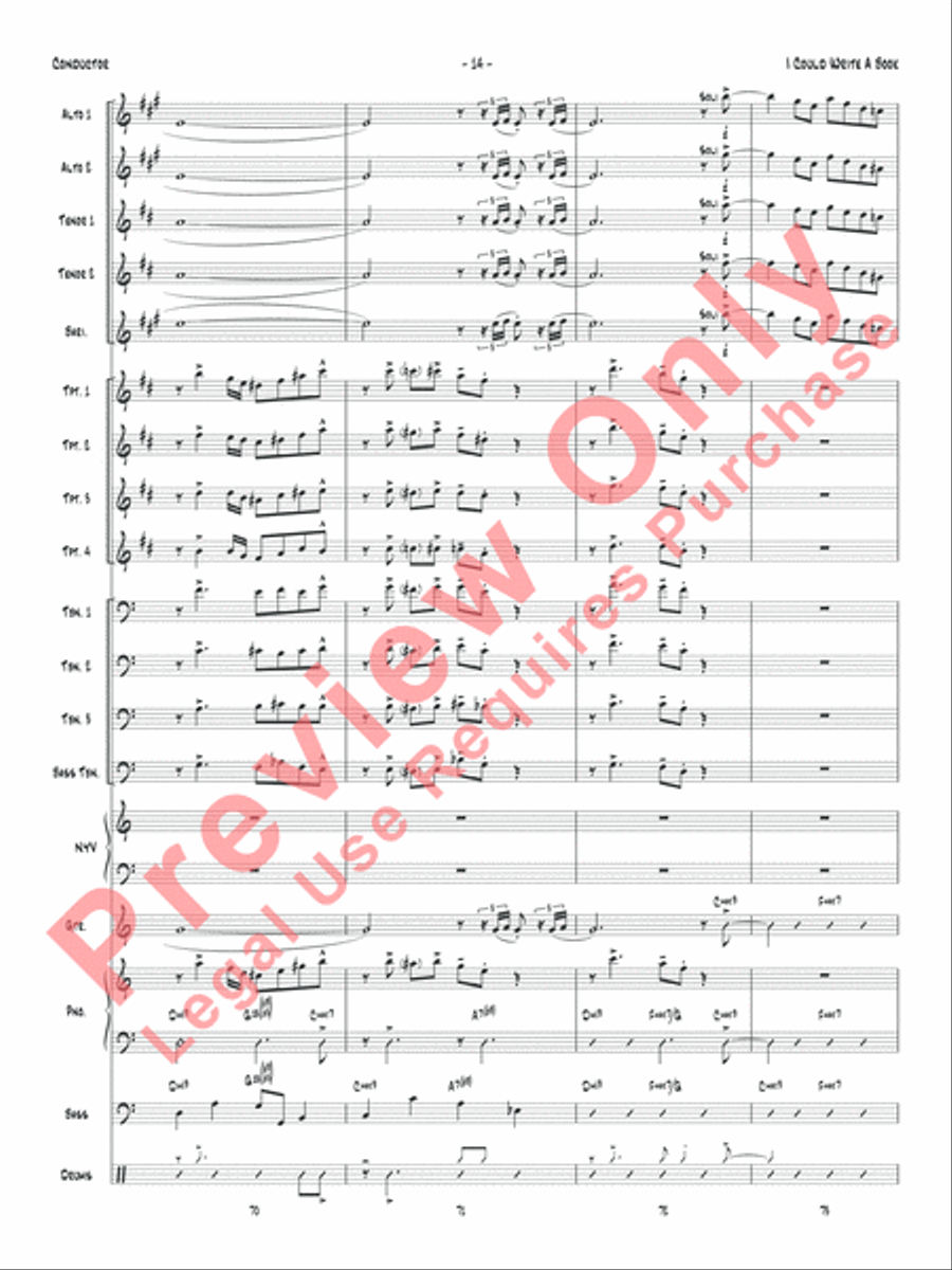 I Could Write a Book Jazz Ensemble scores gallery preview page 17