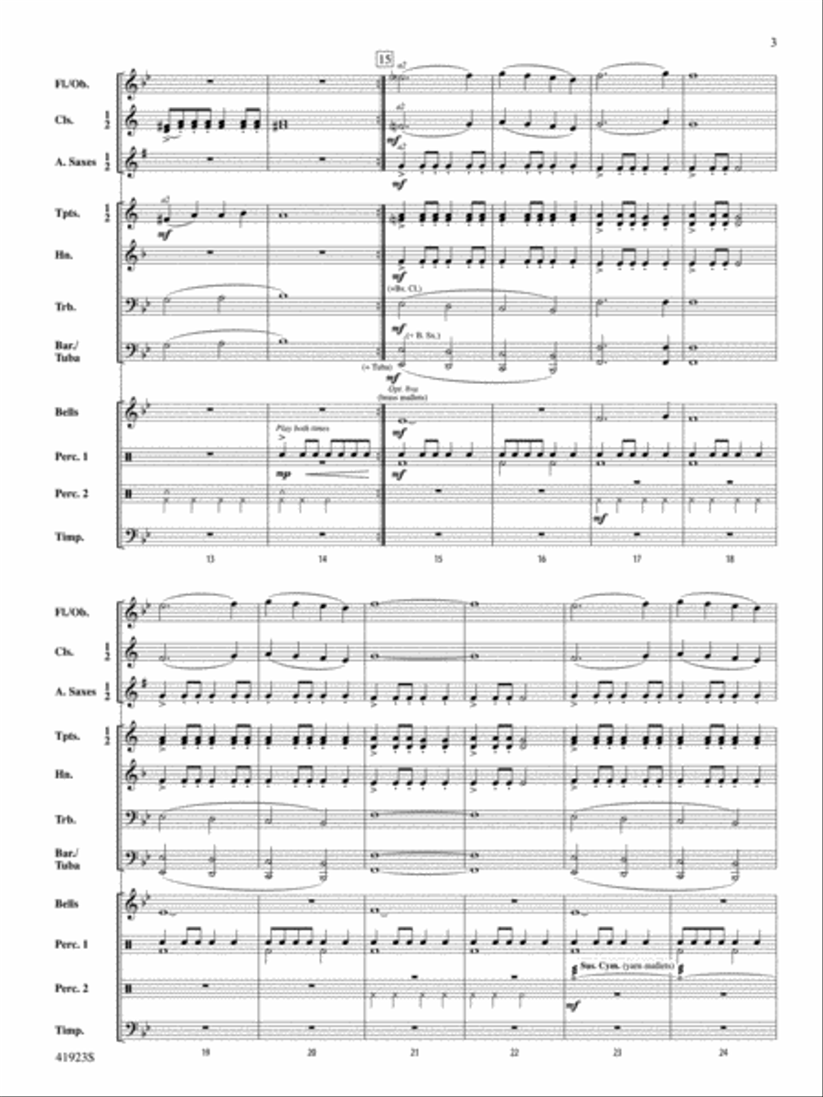 Snow Day Adventure: Score Concert Band scores gallery preview page 3