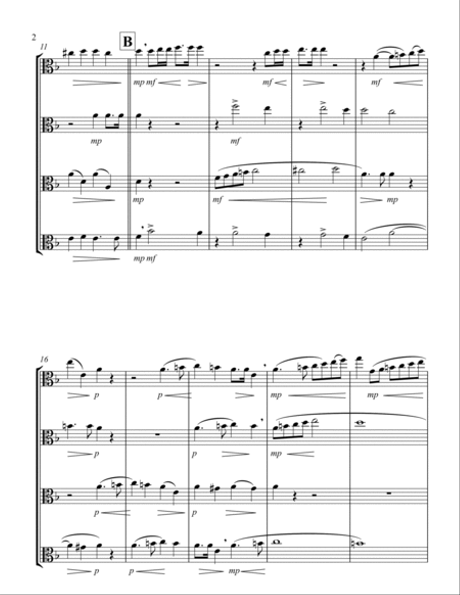 Kyrie (Durante) (Viola Quartet) String Quartet scores gallery preview page 2
