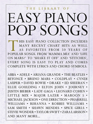 Book cover for The Library of Easy Piano Pop Songs