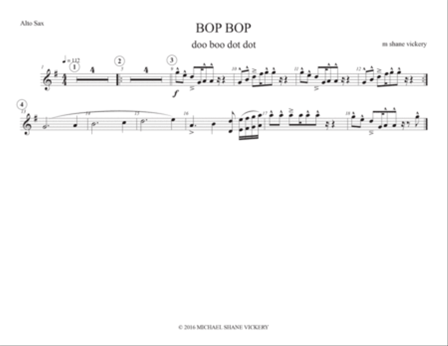 Bop Bop (doo boo dot dot) Marching Band scores gallery preview page 5