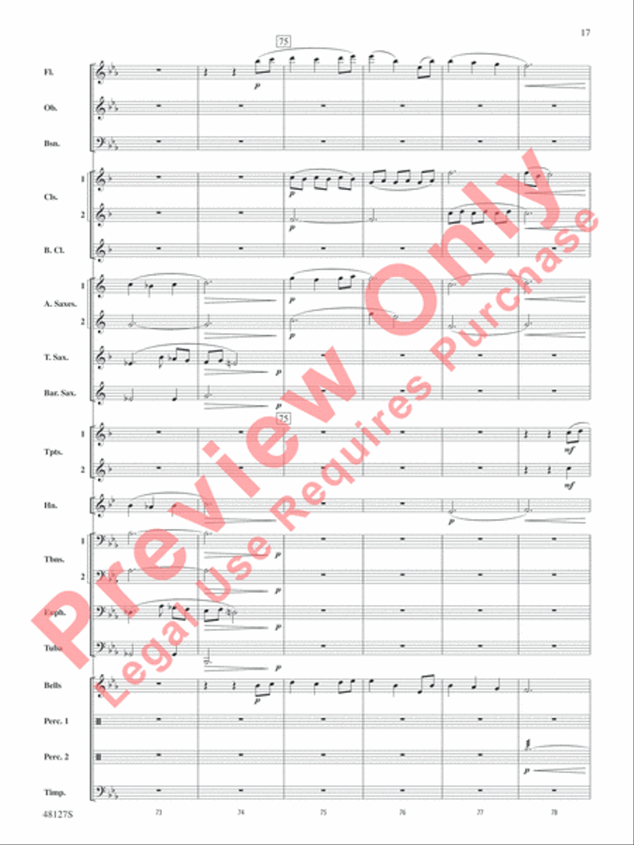 Lone Eagle Concert Band scores gallery preview page 18