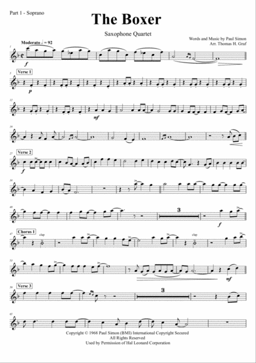 The Boxer Saxophone Quartet scores gallery preview page 6