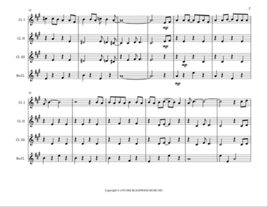 Put Your Hand In The Hand Woodwind Quartet scores gallery preview page 2