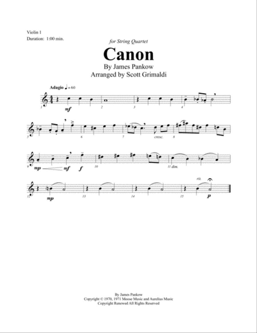 Canon String Quartet scores gallery preview page 4