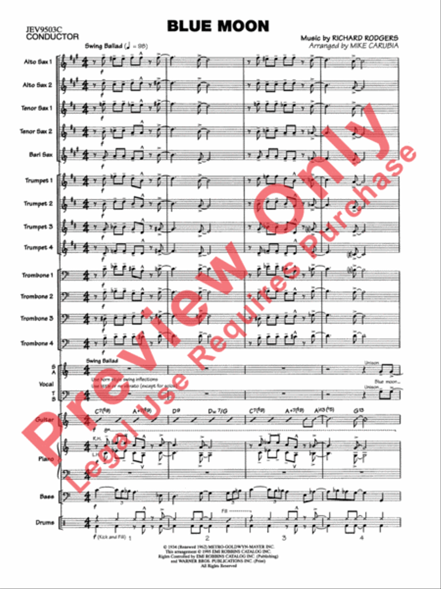 Blue Moon Jazz Ensemble scores gallery preview page 4