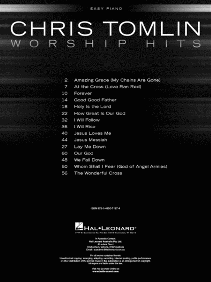 Chris Tomlin – Worship Hits Easy Piano scores gallery preview page 2